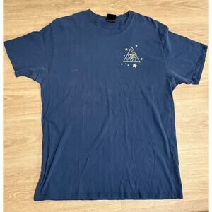 HUF x The Smashing Pumpkins Band Tee Blue Graphic T-Shirt Size L Collab